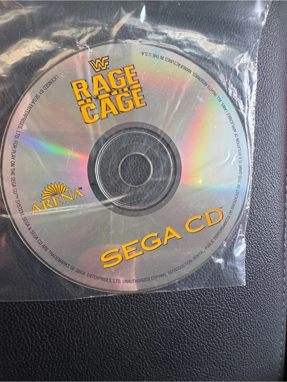 Sega CD video game titled 'WWF Rage in the Cage'